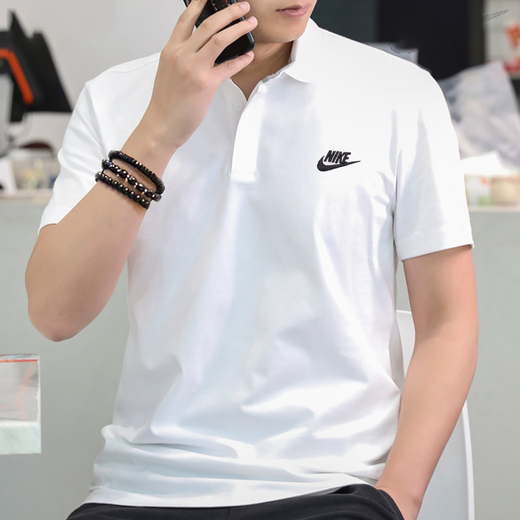 Nike (Nike) Sports Suit para hombres 25 primavera nueva camisa de polo pequeña de etiqueta pequeña, pantalones rectos sueltos, conjunto de dos piezas FN3895-100+HQ4423-010 XL/180