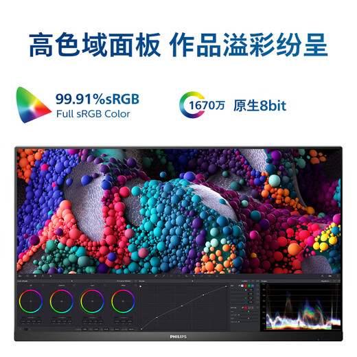 飞利浦23.8英寸 2K 100Hz IPS 8bit HDR 爱眼低蓝光节能 HDMI+DP旋转升降 高刷娱乐办公显示器24E1N5500B