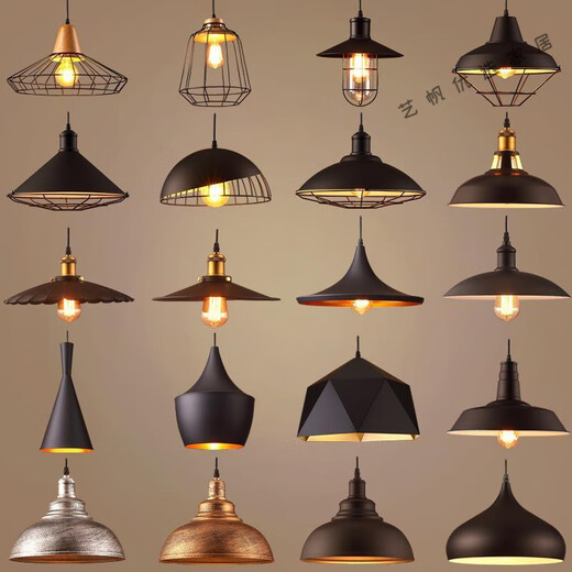 XMSJ Desk Top Kronleuchter Loft Kreatives Einkopf-Eisen-Topf-Deckel Einfacher Restaurantlampe American Style European Industrial D5009 Weiß groß