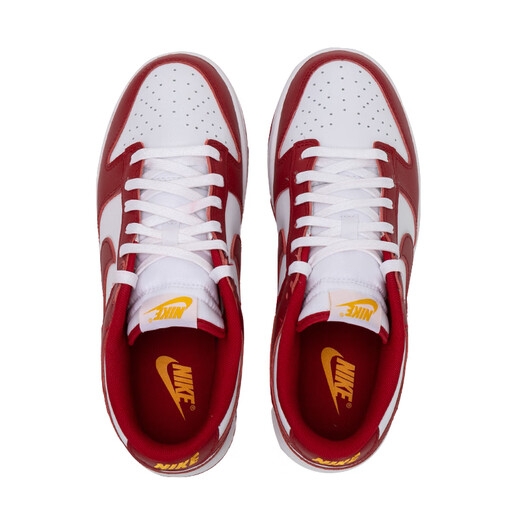 Nike (Nike) Chaussures masculines Dunk Low Black et blanc Panda blanc violet confortable Low Top Sports Casual Chores Retro Retro Trendy Skateboard Chaussures DD1391-602-White / Red 43