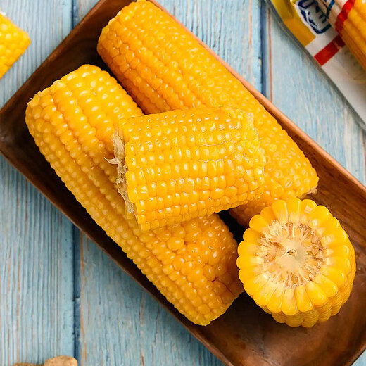 Guoyuanhui sweet, soft and glutinous northeastern yellow corn cobs, net weight, 10 pieces, vacuum packed, single piece 200g or more, fresh yellow