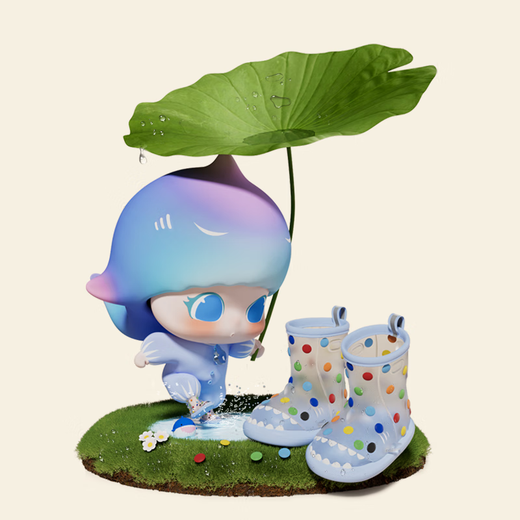 babycrayon彩虹鲨鱼儿童雨鞋女防滑防水男童女童胶鞋雨靴可爱宝宝雨鞋