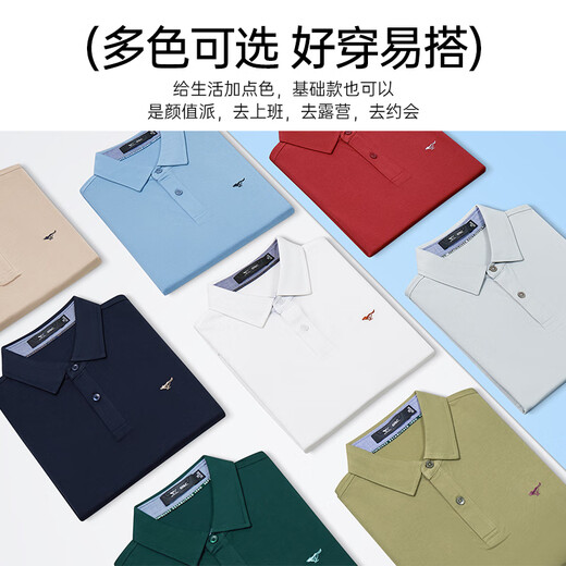 七匹狼短袖T恤男夏季商务保罗衫POLO冰爽抗菌翻领打底衫男装冰丝凉感 浅蓝色-5A抗菌冰爽透气 L (170)