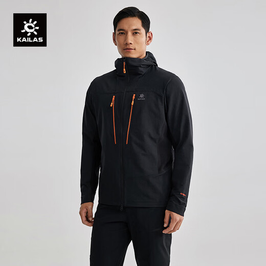 KAILAS M13-PRO hooded soft shell jacket CORDURA wear-resistant elastic outdoor rock climbing and mountaineering clothing for men