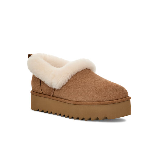 UGG new autumn women's fashionable and comfortable furry collar thick-soled casual slip-on snow boots 1166733 CHE maroon 38