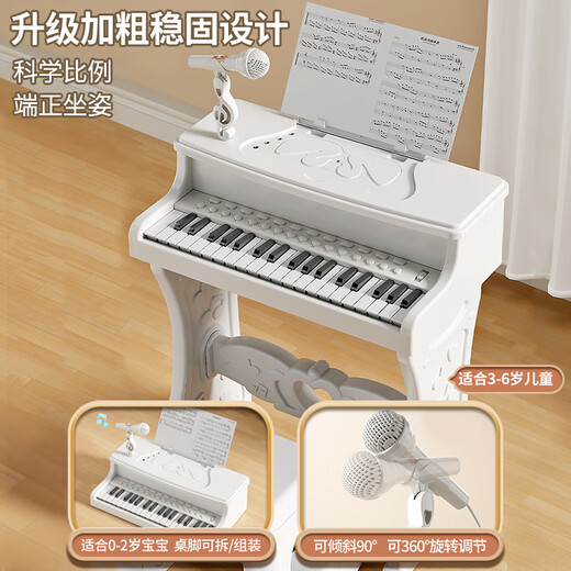 Aozhijia Electronic Piano Kinderspielzeug für Mädchen im Alter von 3 bis 6 Jahren, Geburtstagsgeschenk für Anfänger können frühe Bildungsrätselinstrumente spielen