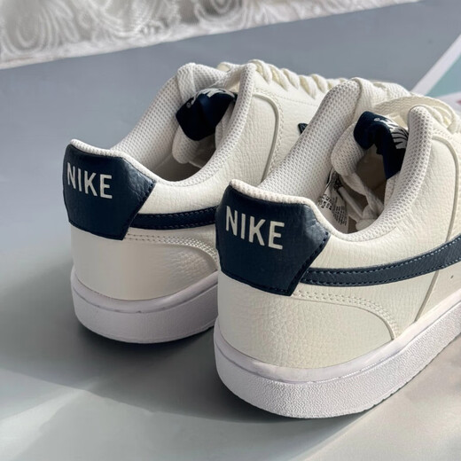 耐克（NIKE）休闲鞋男鞋2025夏季新款Court运动鞋轻便透气低帮复古板鞋 HQ4867-101帆白/军械深海蓝 39