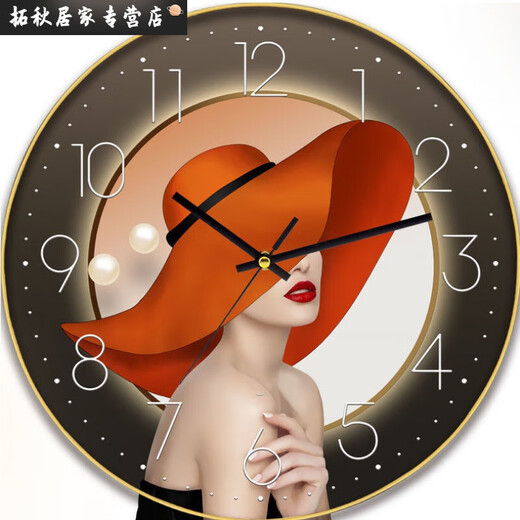 Montres, horloges murales, montres de salon de célébrités Internet à domicile, horloges murales de nouveau style, à la mode, à grande valeur, horloges en quartz sans trou, 6636 cerfs, 12 pouces (30 cm) en verre incurvé