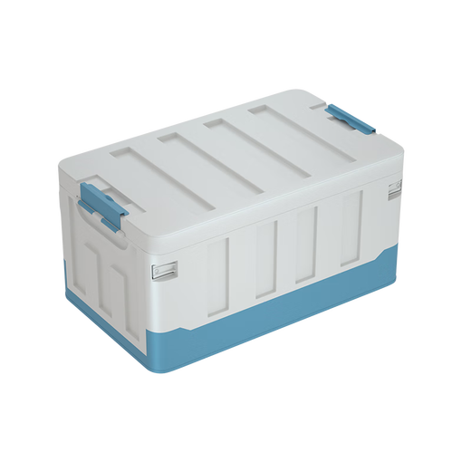 Yueka Car Trunk Storage Box Car Folding Storage Box Tail Box Organizer Rare Series 60L-White Blue