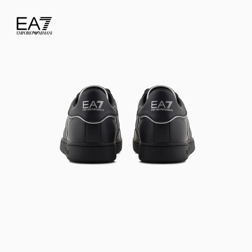 Emporio Armani / Armani Flagique officielle EA7 / NOUVEAU hommes et femmes couples chaussures de carte sportives chaussures décontractées 2025 Summer M826-Black / Silver 40