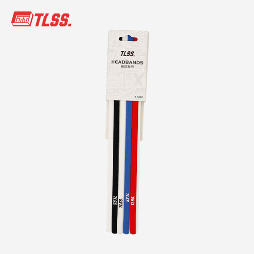 TLSS男女足球运动细款健身导汗硅胶高弹力发带头带THB8801-000 四条装