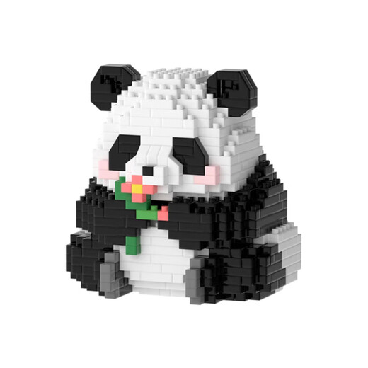 Yumi Puzzle Small particules Bouchée Boucing Block Giant Panda Series Panda Panda Suit 9195