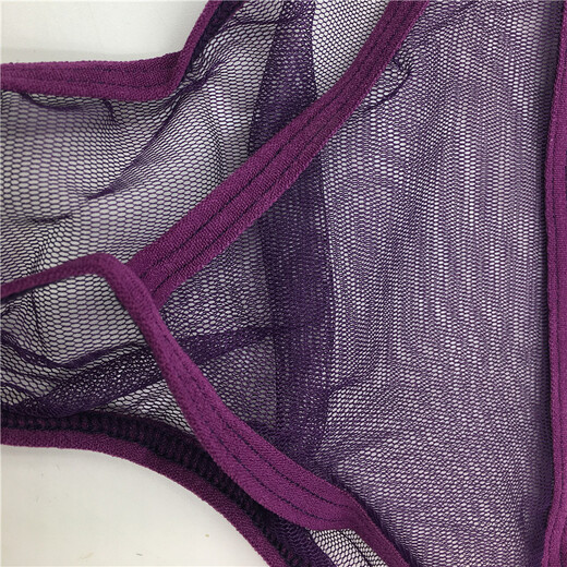 Private Shang Men's Underwear Purple Romantic Transparent Briefs T-Pants Thong One Size 160Jin Jin is equal to 0.5kg within