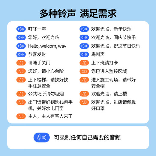 International electrician welcome voice prompter to remind when someone comes in doorbell sensor welcome device small speaker enter the store announcer