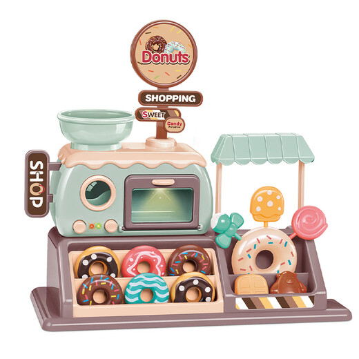 Mamá y papá Donut Ice Cream Play House Toys Store de conveniencia de niñas Toya Toys para niños 3-6 Cumpleaños Año Nuevo
