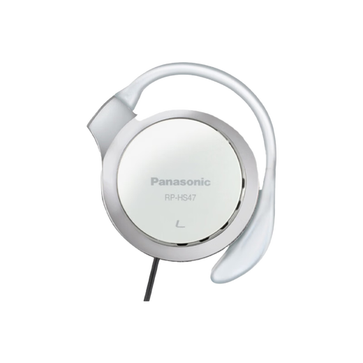 Panasonic Wired Headphones Heavy Bass Earhook Headphones RP-HS47GK-W1 Anti-Slip Running Sports Gaming Headphones White