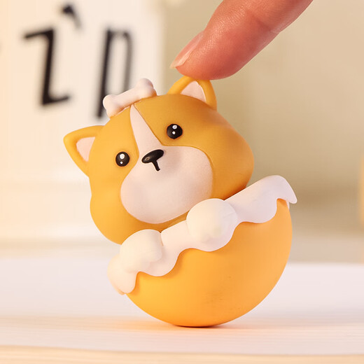 Tatanice Tumbler Desktop kleine Ornamente Office Girls Computer Creative Lovers Kindertages Geburtstag Geschenke Tumbler [Fortune Cat + Little Corgi]