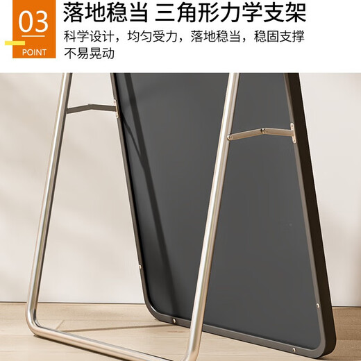 悠若琦穿衣镜拱形全身镜卧室挂墙试衣镜女生立体家用ins风落地壁挂镜子 银色150*40（壁挂+落地） 工厂直发 破损包赔