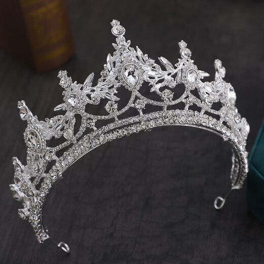 Shijun (SHIJUN) wedding photos crown wedding crown tiara bride wedding dress accessories super fairy hair accessories 2025 princess birthday silver single crown gift box