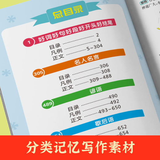 小学生多功能大语文素材词典小学作文素材积累彩图大字版名人名言歇后语好词好句好段好开头好结尾小学生专用名言佳句词典 【彩图加厚832页】大语文素材词典