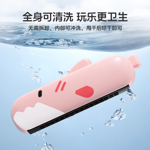 儿童口琴宝宝专用吹奏乐器正品早教婴儿玩具入门初学者幼儿口风琴 鲨鱼口琴【颜色随机/可备注】