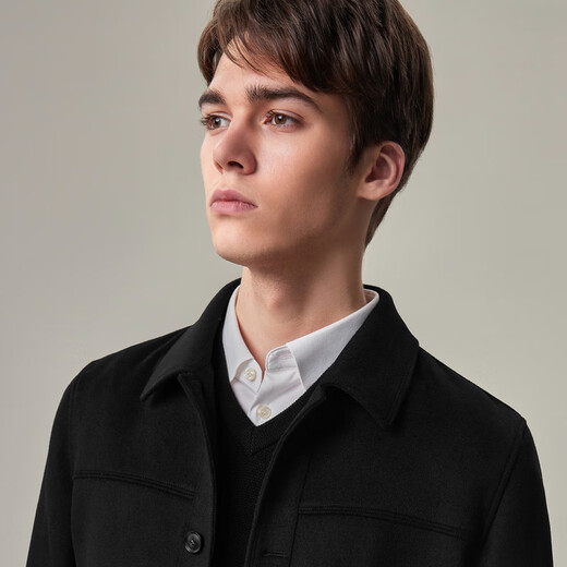 EMZ Ordos [100%cotton wool] Early autumn dwarf classic lapel short net -color jacket man