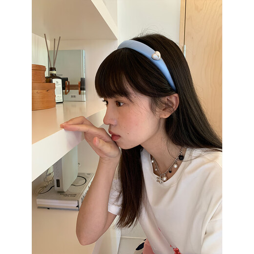 Tagi. Imagine love pounding diamond pearl bulging retro 22m/m silk headband autumn and winter high headband coffee brown