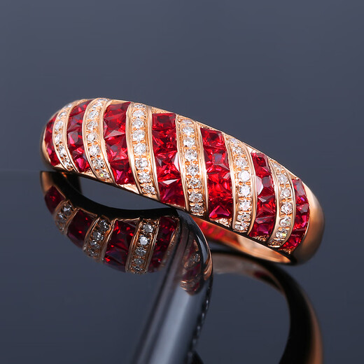 HEEKAIYI ring women's ruby ring luxury jewelry Chinese Valentine's Day birthday gift for wife and girlfriend <One thing, one certificate>