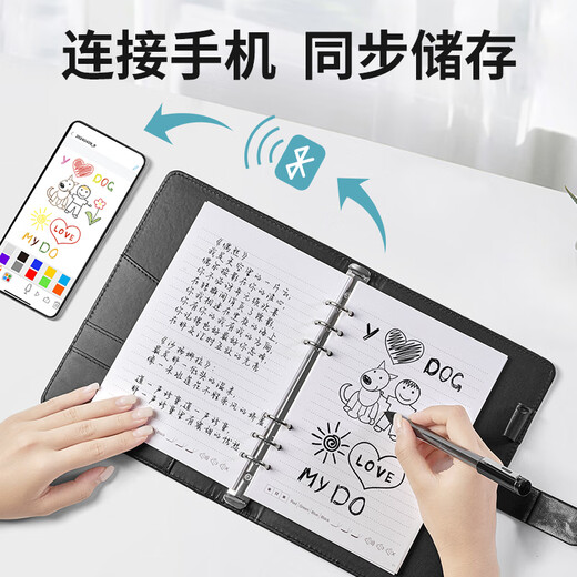 PBJ smart notebook handwriting pad can transfer and save notepad, home draft book, business office meeting record, blackboard handwriting screen, paper screen synchronization, deletable storage notebook, gift box-paper screen simultaneous interpretation, smart notebook