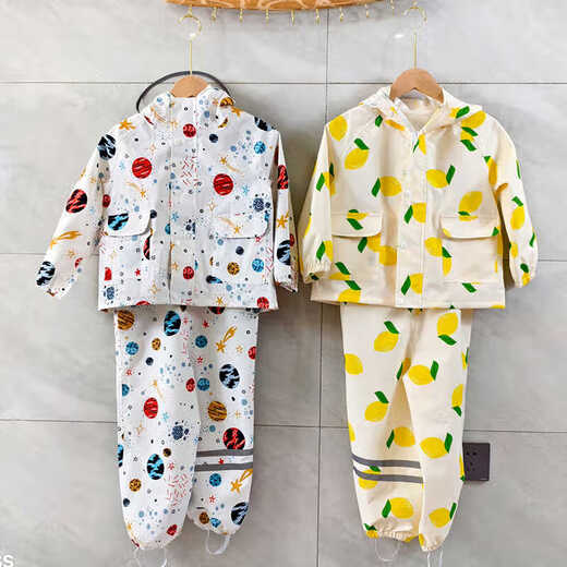 Children's raincoat kindergarten 36 years old 2024 split children's raincoat male and female baby waterproof overalls raincoat small Cherry M