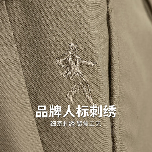 与狼共舞【DP免烫】弹力棉休闲裤男2025夏季新款商务纯色透气直筒长裤4033 卡其701-夏季款 35
