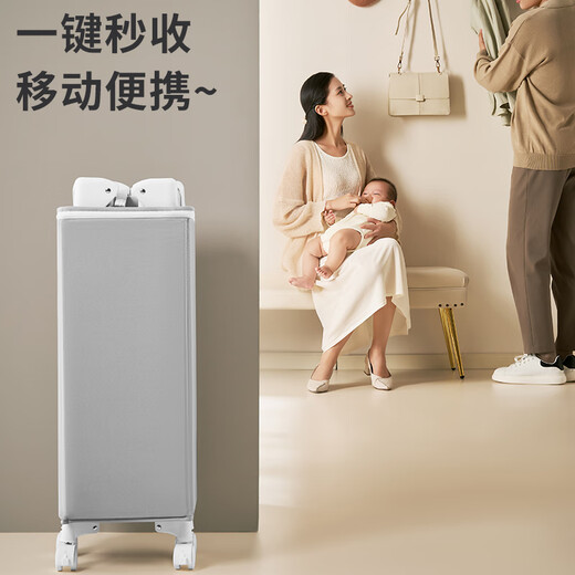 Coolbaby crib adjustable height movable splicing bed multifunctional folding newborn baby bed gray basic model