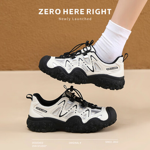 Zhr Wanderschuhe für Frauen lässig Outdoor Sports Lightweight Creek Tracing -Schuhe für Frauen vielseitiges Spleißen Frauenschuhe G683 mi schwarz 38
