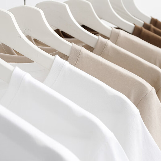 Jeanswest pure cotton short-sleeved T-shirt men's sports trend versatile casual half-sleeved 2025 new base summer American T-shirt white (z keep smiling) L (175) (Preferred to favorites and purchases)