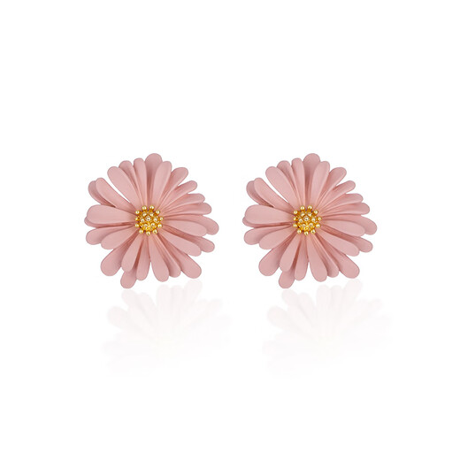Qlady Daisy Flower Earrings Feminine High-end Earrings 2025 Young Luxury Niche Earrings Birthday Gift