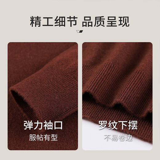 Antonio [Cashmere/Wool] versatile thickened cashmere wool sweater for men's solid color round neck pullover base sweater
