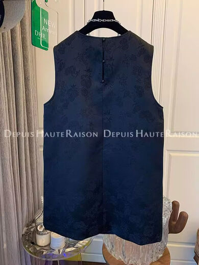 Nanbowan neuer chinesischer Jacquard-Anhänger High-End Chinese Style Black Weste Kleid Frauen fett mm Straight Kleid sanftes Schwarz (Super-Fairy Little Flair Style Design Sinn) 3884 m 80105jin [Jin entspricht 0,5 kg]