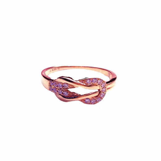 DL 199818k purple gold ring wife jewelry Russian color gold rose gold ring simple and elegant 585 women's opening adjustable