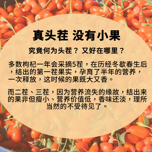 Longyu [Organic Certification] Longyu Organic Wolfberry Qilian Mountain Top Stubble No Wash Instant Eat Red Wolfberry Special Grade Tribute Fruit Organic Fruit 250g*5 Bags [180 Fruit 125 Small Packets]