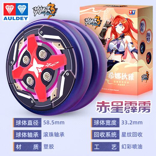 Audi Doppel Diamond Jo-Yo Spielzeug Feuerkraft junger König Verstellbarer Rotation Yo-Yo Boxing Hero Yoyo Boy Toy Geschenk [Cangfa 3] Red Star Pili Yo-Yo 4 Models