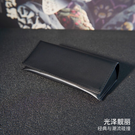Halsglässe Box Geschäfte Feste Farbe Schwarz PU Lederöl Kante Brieftasche weich