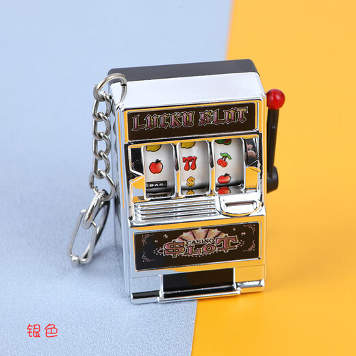 Gongma mini slot machine playable keychain creative palm gadget gifts for son souvenirs lottery machine mini slot machine-gold