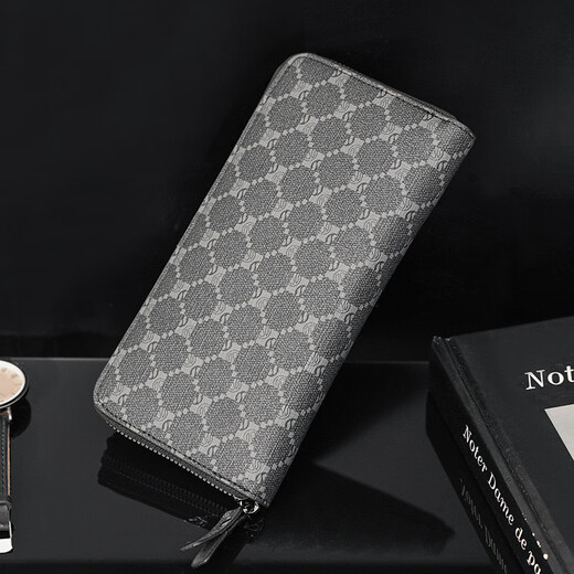 Yu dingfu billetera masculina larga capacidad gran capacidad billetera multi comares de negocios para hombres regal de billetera multifunción para el marido de novio