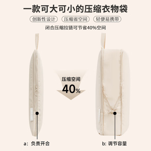 Baicaoyuan Compresser le sac de rangement de voyage comprimé dans les vêtements de sous-vêtements Paquet de bagages sales