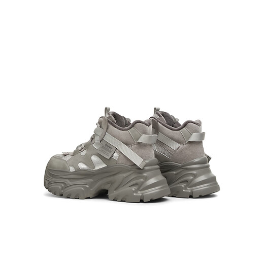 Tianmeiyi Dad Schuhe Schnürsport Sport vielseitig dicker Sohle hochtop Frauen lässig Schuhe Frühling und Herbst CJ841DD4 GRAY 39