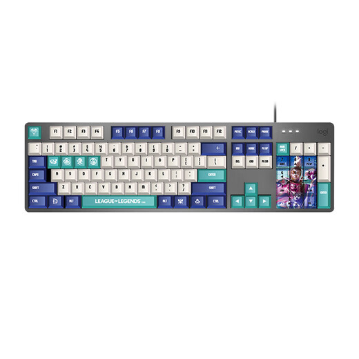 Logitech K845 Game de clavier mécanique E-Sports E-Sports Clavier Wired Office Office Keyboard personnalisé Keycap personnalisé Version pour garçons et copines K845 League of Legends Ike Limited Edition Qingshell