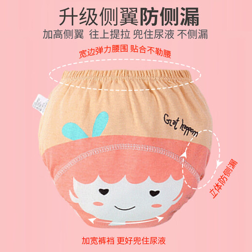 EVEBABY baby diapers pure cotton men and women babies can wash training pants and exercise in the toilet. Newborn gauze underwear ring diapers [anti-bacterial breathable] Cartoon Bingdun- 3 packs 100 sizes [suitable for 18-24 Jin [Jin equals 0.5 kg]]