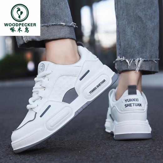 Holzspecker Herrenschuhe für Sommer atmungsaktiv 2025 Neues Mesh Teenager Studentin Casual Board Schuhe Herren -Sohle -Höhen -Vergrößerung Sport Cumshot Schuhe 9908 Black 42
