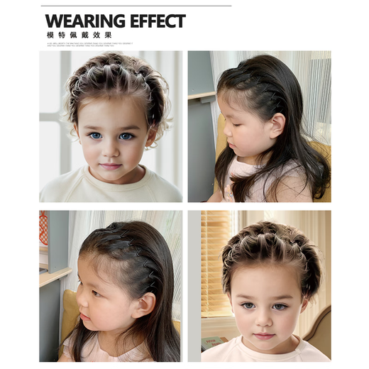 M2KA children's hair hoop for girls, does not hurt hair, non-slip, face wash headband, broken hair organizer, sports hair bundle, hairpin for men, does not hurt hair, medium headband * 1 pack (5-12 years old)