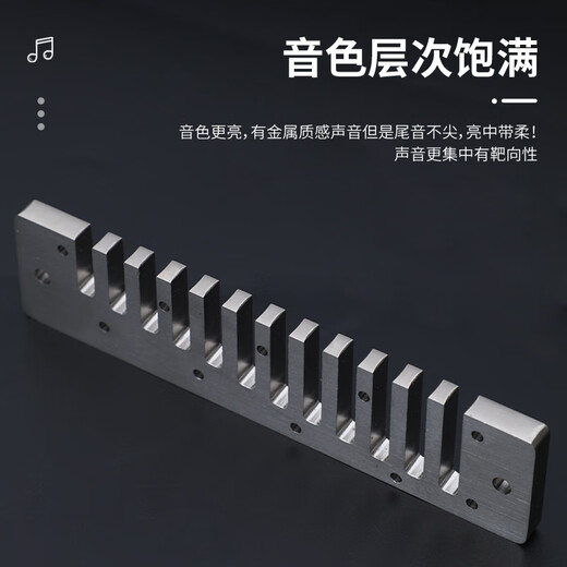 雁鹏丽声高档初学者十二孔树脂格布鲁斯口琴低音加faLa 12孔 红色 C调（初学者专用）